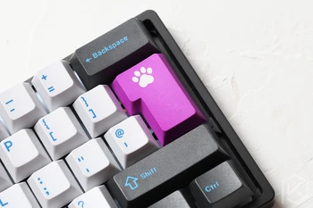 Naujovė vyšnių profilis dip dažų skulptūra pbt keycap mechaninės klaviatūros lazeriu išgraviruotas legenda katė trinkelėmis iso įveskite juoda raudona mėlyna