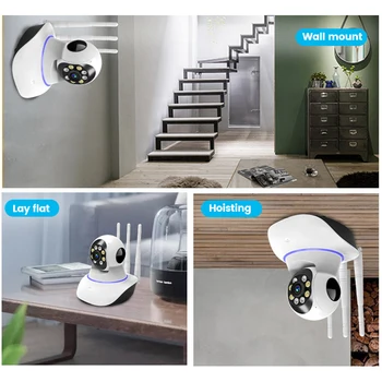 QZT WI-fi IP Kamera, Apsaugos Vaizdo Stebėjimo 1080P Naktinio Matymo Smart Home Fotoaparato 360 Patalpų VAIZDO stebėjimo Kūdikio stebėjimo, IP Kameros WIFI