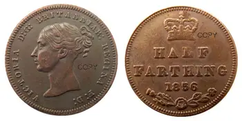 Rinkinys(1839-1856) 10vnt UK Didžioji Britanija / Ceylon Victoria Pusė Farthing kopijuoti monetas