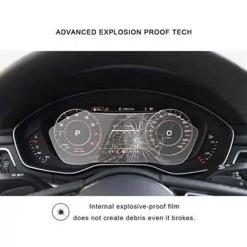 RUIYA Automobilių Screen Protector Audi A4 A5 Q5 2019 2020 Aukštos Rungtynės LCD Skydelio Ekranu Auto Interjero Priedai