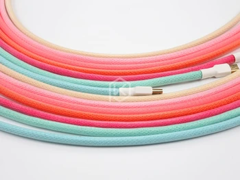 Spalvos rankovėmis Nailono USB Laidas, mini USB paauksuotų jungčių, 1.2 m ilgio, 6 spalvų, mėlynos, rausvos violetinės, oranžinės, smėlio spalvos: žalsvai mėlyna