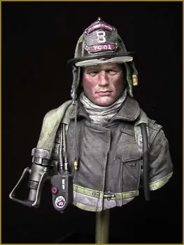 Unpainted Komplektas 1/10 miesto priešgaisrinės kovotojas krūtinė pav Istorinė Figūra, Dervos Miniatiūrų Rinkinys