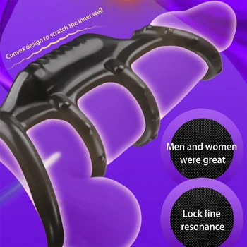 Vyrų sekso žaislai Silicio Vibruojantys Penio Žiedai Vyrų Laikui Ejakuliacija Suaugusiųjų Sekso Žaislais Vyrams Erotinių Produktų Built-in Akumuliatoriai