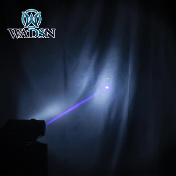 WADSN Taktinis PEQ LA-5C Mėlyna IR Lazerio Žibintuvėlis Medžioklės PEQ Lazeriai Akyse UHP Išvaizdą su Jungikliu tinka 20mm Picatinny Rail
