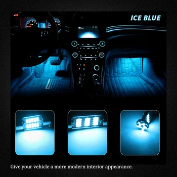 Wolflamp 10vnt Super Ryškus Baltas LED Interjero Automobilio Šviesas 2009-2017 Dodge Kelionės Žemėlapis Šviesos Kupolas Lempos Licenciją Plokštelės Lemputės