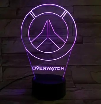 Žaidimas Overwatch D. Va Hana Daina Vaikai Naktį Šviesos diodų (LED) Palieskite Jutiklio Miegamojo Dekoras, Šviesos, Atostogų Metu OW 3d Naktį Lempos Dvi Lovos