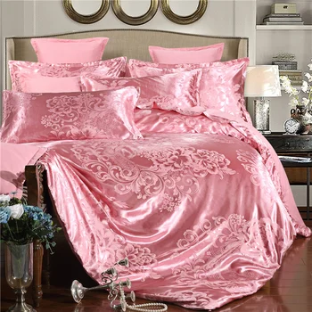 Žakardo patalynės komplektas 2020 m. naujas gėlių lovos užvalkalai Suaugusiųjų kupranugaris aukso antklode padengti nustatyti 4pcs/set queen size patalyne, namų tekstilės